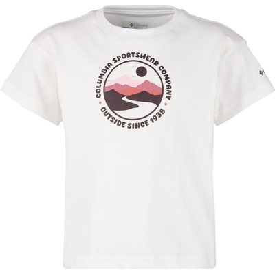 Columbia Детска тениска Columbia Kid's Mission Lake II S/S Graphic Shirt T-shirt - White / Bubbly Scoped View (704-5864-0215)