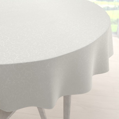 Biante Teflónový okrúhly obrus TF-010 Ornamenty smotanový Ø 40 cm