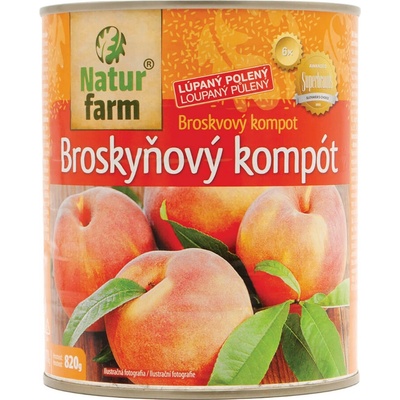 Natur Farm Broskyňový kompót 820 g