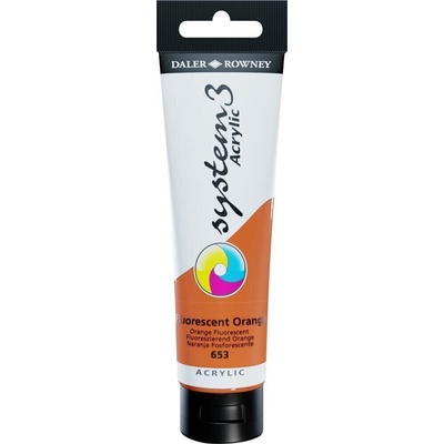 Daler-Rowney System3 АКРИЛНА боя Fluorescent Orange 150 ml 1 бр (129150653)