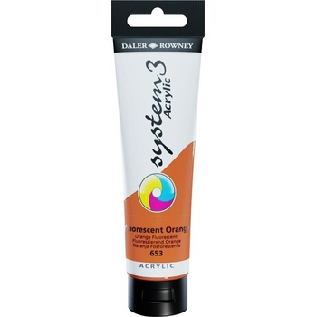 Daler-Rowney System3 АКРИЛНА боя Fluorescent Orange 150 ml 1 бр (129150653)