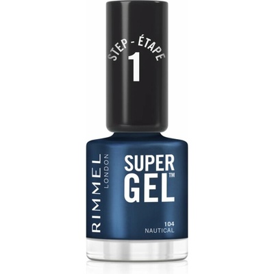 Rimmel Super Gel gélový lak na nechty bez použitia Uv Led lampy odtieň nautical 104 12 ml