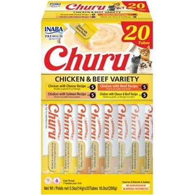 Inaba Churu cat Kura s hovädzím mäsom 4 príchute 20 túb 280 g