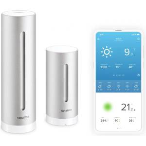 Legrand Smart Weather Station - WiFi, wireless, indoor and outdoor sensor, weather forecast, Amazon Alexa & Apple HomeKit, hygrometer, air quality, NWS01-EC, black (NWS01-EC)