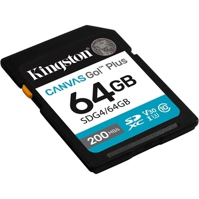Kingston SDXC Canvas Go Plus 64GB C10/UHS-I/U3/V30 SDG4/64GB