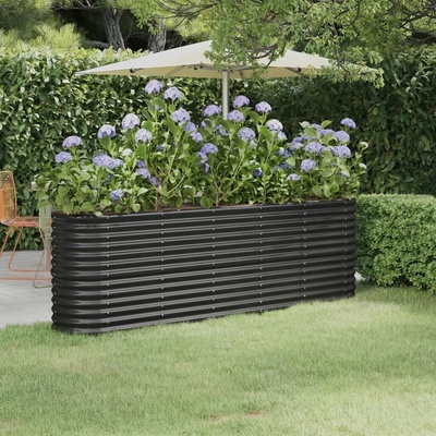 VidaXL Kvetináč plast sivý 224x40x68 cm