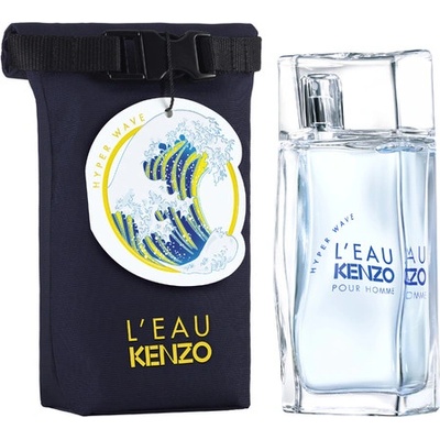 KENZO L´Eau Kenzo Pour Homme Hyper Wave darčekový set toaletná voda 50 ml + vodoodolný vak pre mužov