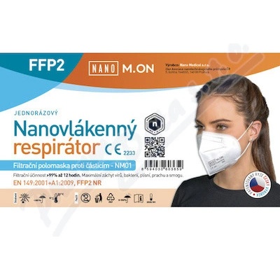 NANO M.ON nanovlákenný respirátor FFP2 bílý 1ks