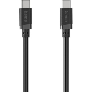 Hama Кабел HAMA-201806, от USB-C(м) към USB-C(м), 1m, 60W, черен (HAMA-201806)