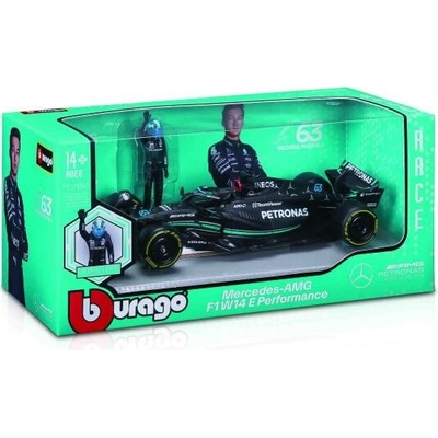 Bburago RACE Formula F1 Mercedes-AMG F1 W14 E 2023 44 Lewis Hamilton s řidičem 1:24