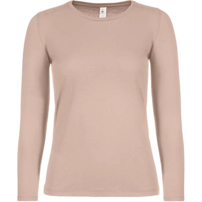 B&C Collection B&C E150 LSL / Дамска тениска с дълъг ръкав - розово в цвят хилядолетие S (01006Tu3701)