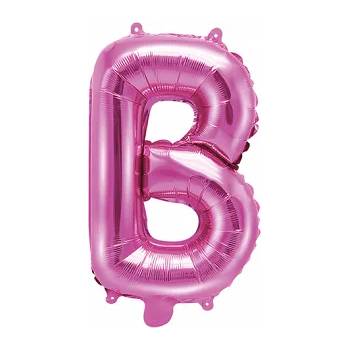 Image 1 of PartyDeco Балон от фолио Mini - Буква В 35см розов
