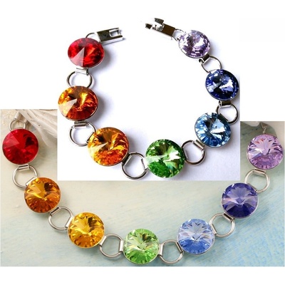 Swarovski Elements Rivoli rhodiovaný čakrový 33111.1 barevný multicolor mnohobarevný čakry