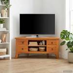 vidaXL ТВ шкаф Естествен 100 x 40, 5 x 46 см Масивно махагоново дърво (42009935)