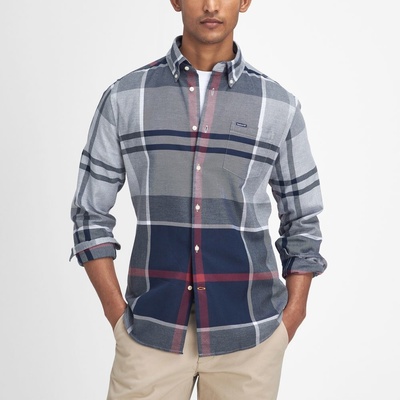 Barbour Dunoon tailored shirt blue granite