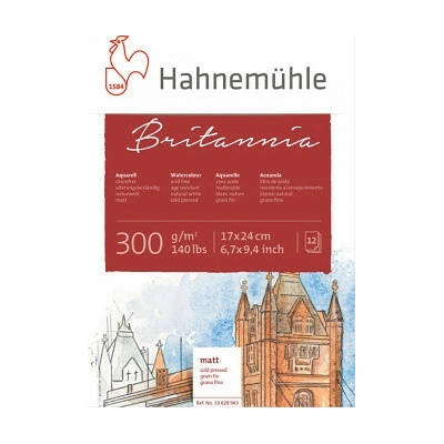 HHM Britania blok na akvarel 300g/m2 12 listov viac rozmerov : 20x50cm