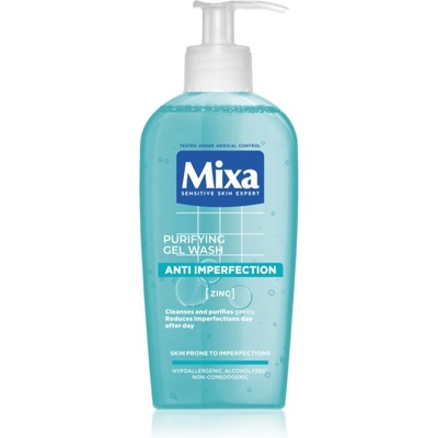 Mixa Anti-Imperfection почистващ гел за лице без сапун 200ml