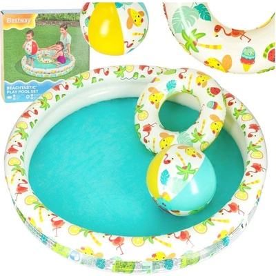 Bestway 51124 korály set (bazén+kruh+míč) 122 x 20 cm
