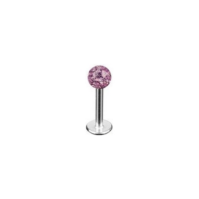 Šperky4U piercing do brady s krystaly Crystals From Swarovski LIGHT AMETHYST LB01097-LA