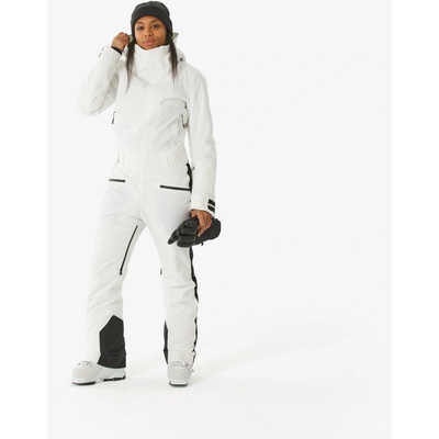 Wedze dámska hrejivá a nepremokavá kombinéza na lyže a snowboard Suit 500 béžová