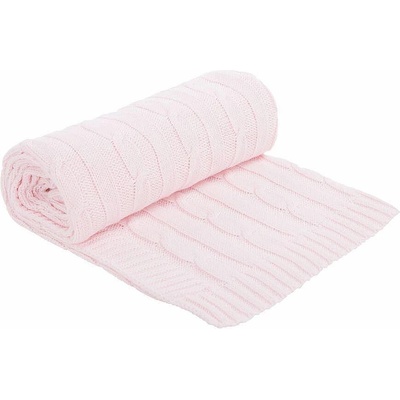 Kikka boo Плетено памучно одеяло 75x100 см - Light pink