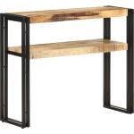 vidaXL Конзолна маса, 90x30x75 cм, грубо мангово дърво (321096)