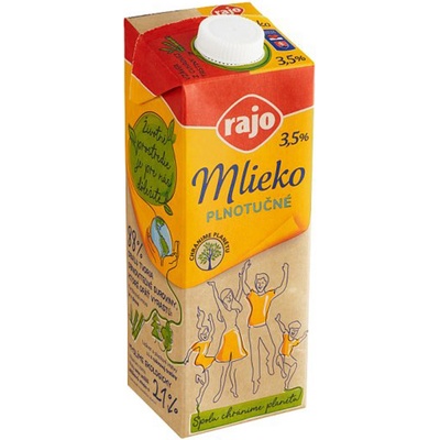 Rajo Trvanlivé mlieko plnotučné 3,5% 1 l