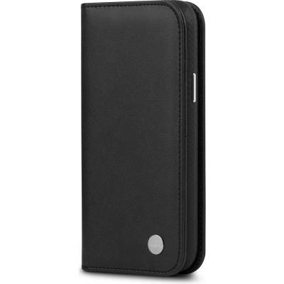 Moshi Overture SnapToª Case - елегантен кожен калъф (с кейс) тип портфейл за iPhone 12 Pro Max (черен)