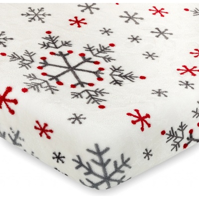 4Home Vianočné prestieradlo mikroflanel Snowflakes 160x200