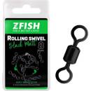 Zfish Obratlík Rolling Swivel Black Matt Veľkosť 8 10ks 28kg