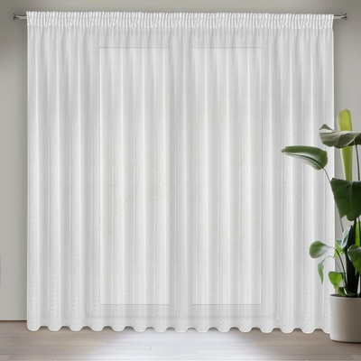 EUROFIRANY ZÁCLONA NA PÁSCE SIBEL 300X250 CM BÍLÁ