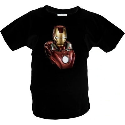 Tričko s potiskem Filmový Iron Man dětské Černá