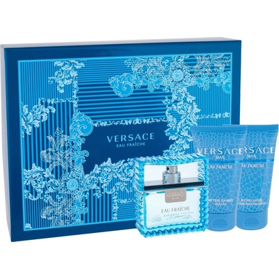 Versace Eau Fraiche Man EDT 50 ml + sprchový gél 50 ml + balzam po holení 50 ml darčeková sada