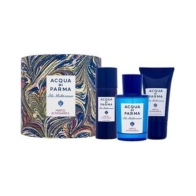 Acqua di Parma Blue Mediterraneo Mirto Di Panarea EDT 75 ml + sprchový gel 40 ml + tělové mléko 50 ml dárková sada