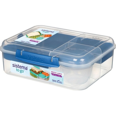 Sistema TO GO Trojkomorová krabička s nádobou na jogurt a 2 tácky 1,65 l