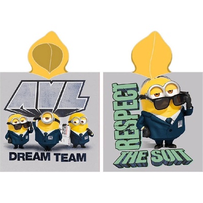 Carbotex Detské pončo 55 x 110 cm Mimoni Tajní agenti