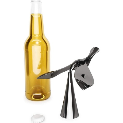 Dekorativní levitující otvírák na láhve Umbra TIPSY - titanová černá