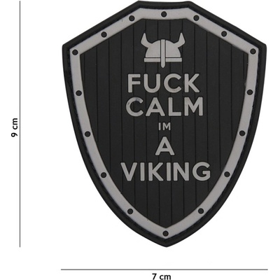 101 Inc. Company Nášivka na suchý zip Fuck Calm (plast 3D) - black (101 INC)