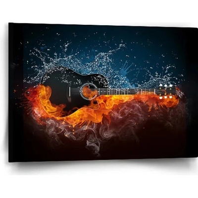 Sablio Obraz Ohnivá gitara - 60x40 cm