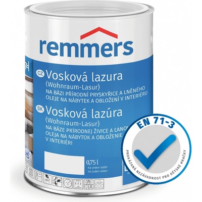 Remmers Vosková lazúra 0,75 l biela