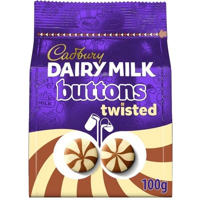 Cadbury Dairy Milk knoflíčky z mléčné a bílé čokolády 100 g
