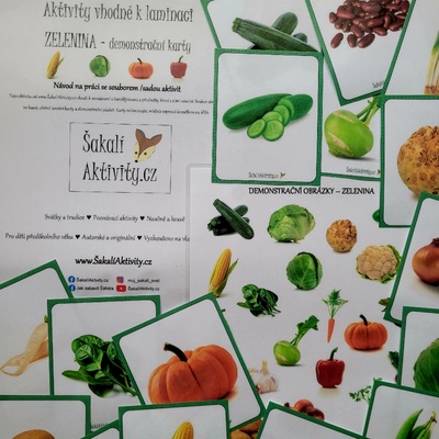 ZELENINA - demonstrační karty Provedení: Komplet - hotové aktivity k okamžitému použití