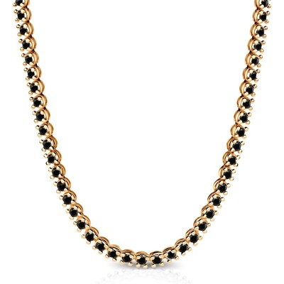 SAVICKI Тенис колие Luminy 3, 8 мм: злато, черни диаманти