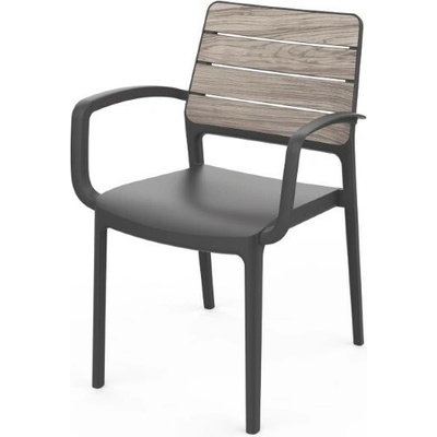 Keter Deco Porto s podrúčkami storm grey / grafit