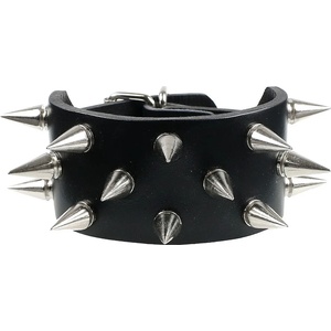 Leather & steel fashion Гривна с конуси - lsf1 05