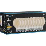 Mexen Vintis 10x LED филаментна крушка E27, G80, 2W, Топла - 2200K, 180 lm, кехлибар (L155-E27-0222-50x10)