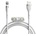 Baseus Кабел с магнитни конектори за Apple продукти с Lightning, microUSB и USB-C (100 см) - Baseus Zinc Magnetic Safe Fast Charging Data Cable (CA1T3-A02) (бял) (CA1T3-A02)
