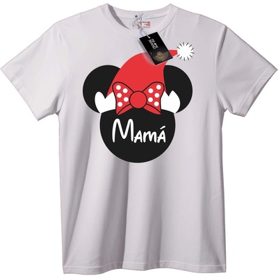 NOONEBRAND Мини Маус Мама Тениска - L, White