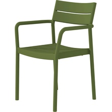 Dobse CAPRI ARM exteriérová gastro stolička, zelená