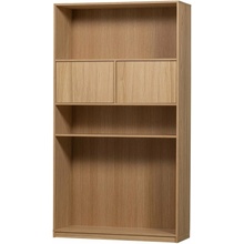 Modulárna knižnica v dekore duba v prírodnej farbe 110x199 cm Modular – vtwonen